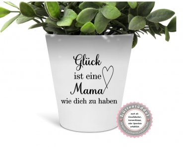 Blumentopf Glück ist eine Schwester wie dich zu haben Mama Tante Freundin..... , Dankeschön, Abschied, Jubiläum, Geschenk, von Lüttentüddel